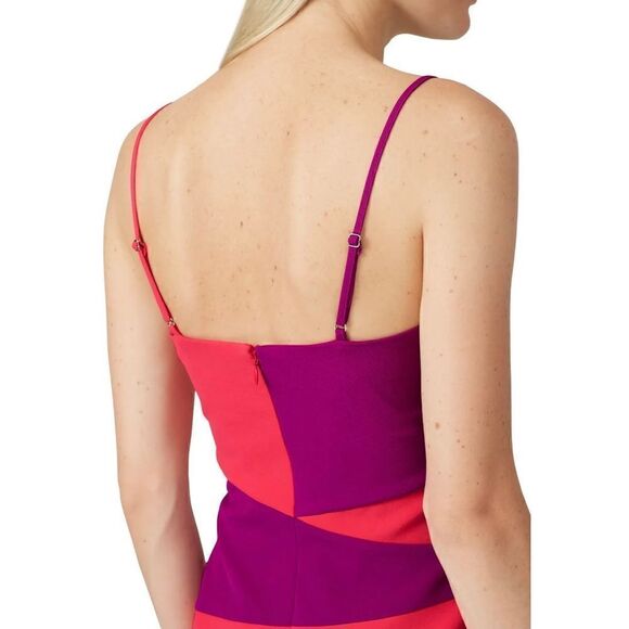 Nicole Miller Pink and Purple Asymmetrical dress size 4 - Picture 3 of 16